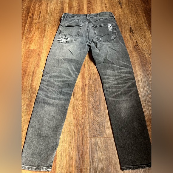 American Eagle Outfitters Distressed Black Skinny Jeans men’s size 29x 32 - Picture 3 of 6